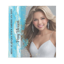 Türkisfarbenes Dream Pageant Autograph Pad Notepad