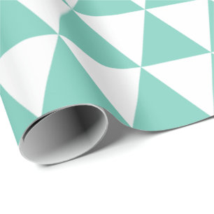 Türkisfarbenes Dreieckspapier Geschenkpapier