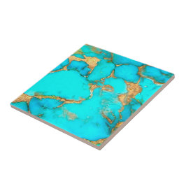 türkisfarbenes Foto Fliese