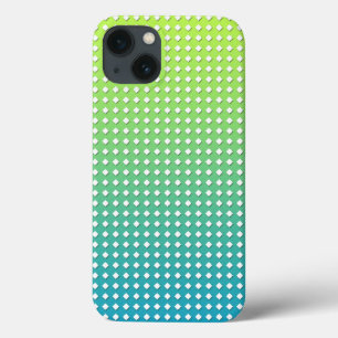 Türkisfarbenes gelbes geometrisches Diamantmuster Case-Mate iPhone Hülle