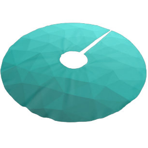 Türkisfarbenes geometrisches aquamarines Gefälle Polyester Weihnachtsbaumdecke