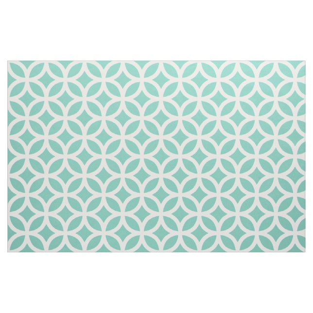 Türkisfarbenes geometrisches Muster Stoff (Yard (91,4 cm))