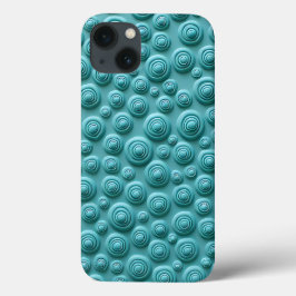 Türkisfarbenes iPhone-Case mit Spiral-Muster und s Case-Mate iPhone Hülle