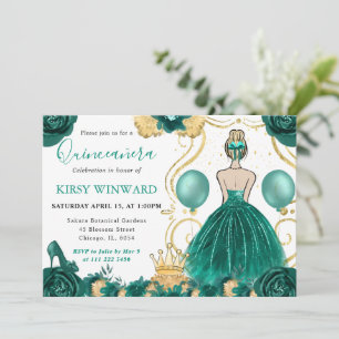 Türkisfarbenes Kleid Blonde Haare Prinzessin Quinc Einladung