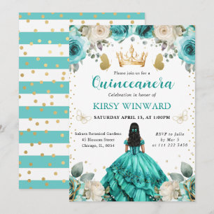 Türkisfarbenes Kleid Schwarze Haare Prinzessin Qui Einladung