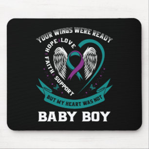 Türkisfarbenes Lila Band Suizidbewusstsein Prävent Mousepad