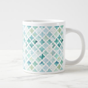 Türkisfarbenes Muster Jumbo-Tasse
