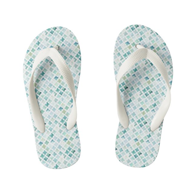 Türkisfarbenes Muster Kinderbadesandalen (Fußbett)
