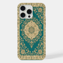 Türkisfarbenes Perser-Teppich-Handyhülle Florales