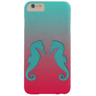 Türkisfarbenes Seepferd Silhouetten Einfach Wasser Barely There iPhone 6 Plus Hülle