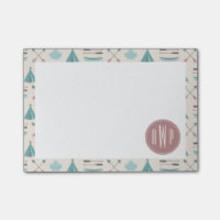 Türkisfarbenes Tipi-Monogramm-Muster