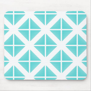 Türkisfarbenes Triangle-Muster Mousepad