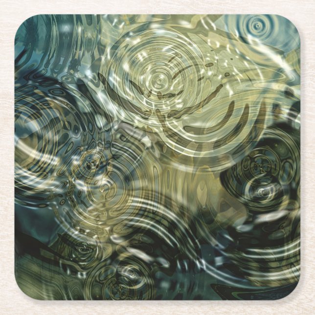 Türkisfarbenes Wasser, das den Untersetzer (Vorderseite)
