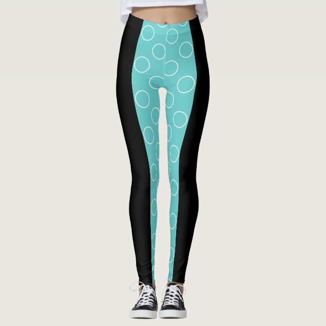 Türkisfarbenmuster Leggings (Vorderseite)