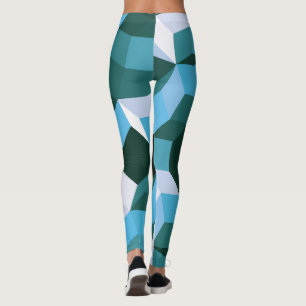 Türkisfarbige Blöcke Leggings