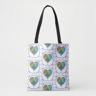 Türkisfizz-Acryl gießen alle über Tasche zwei