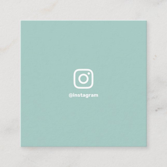Türkisfotograf soziale Medien Instagram Telefonnummerkarte (Vorderseite)