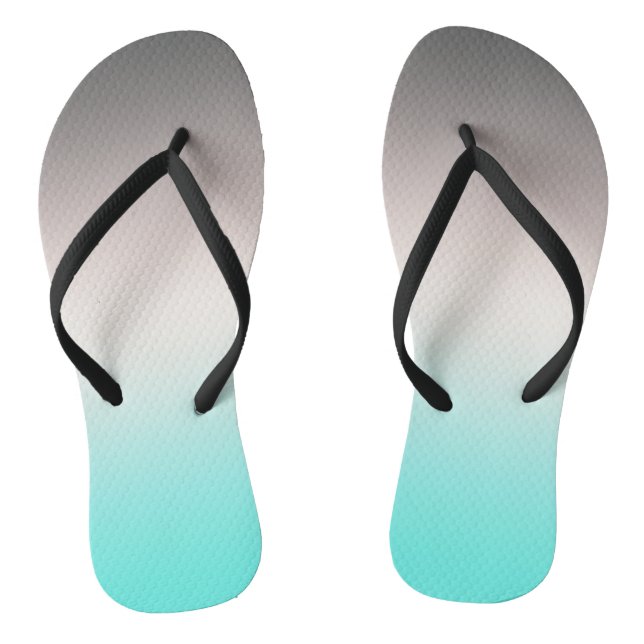 Türkisgrau Ombre Flip Flops (Fußbett)