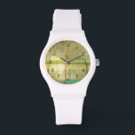 Türkisgrün und Abstrakt gestrichen Armbanduhr<br><div class="desc">Ein abstraktes Gemälde von Jennifer Goldberger,  das die Farbtöne Türkis und Grün verwendet,  um ein warmes,  vertrautes Gefühl zu schaffen. Ein schöner Spaziergang durch den Wald im Frühling oder Sommer würde einige der gleichen Farben ergeben. Bringen Sie Ihr Naturgeschenk auf Ihre Zuhause,  indem Sie dieses Stück kaufen!</div>