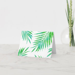 Türkisgrüne Wasserfarbenpalmenfronten