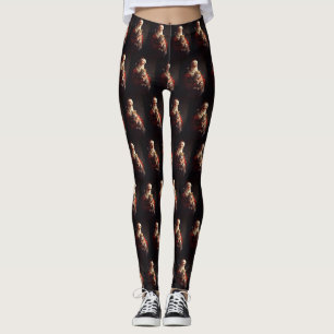 Turkish Angora Cat Santa Claus Weihnachten Leggings
