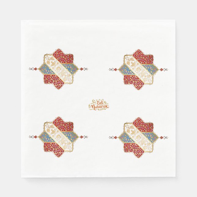 Turkish design elegant Eid Mubarak  Serviette (Vorderseite)