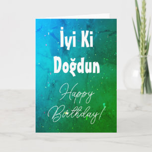 Turkish Happy Birthday Card/ İyi Ki Doğdun Karte
