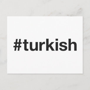 TURKISH Hashtag Postkarte