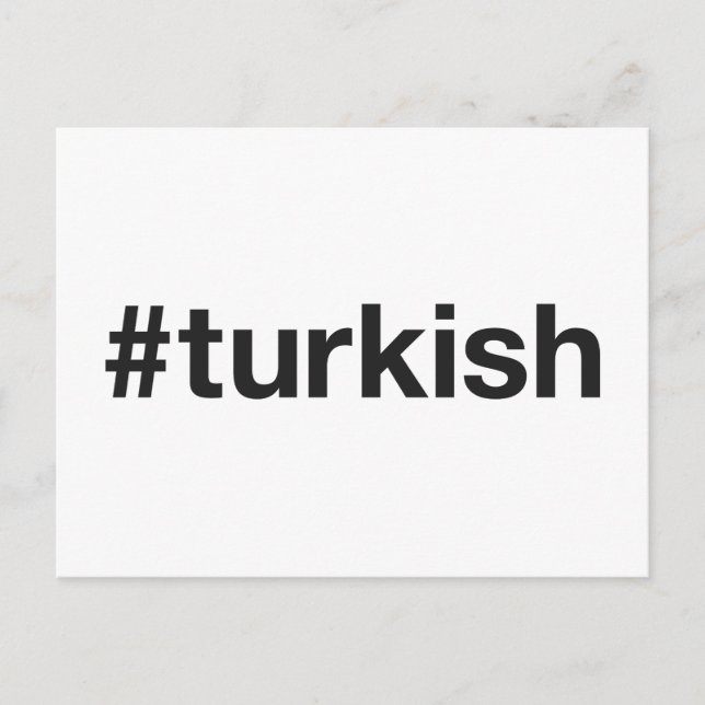 TURKISH Hashtag Postkarte (Vorderseite)