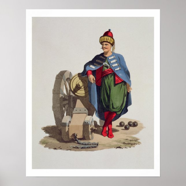 Turkish Soldier, from 'Kostüme der Various Nat Poster (Vorne)