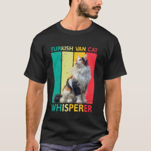 TURKISH VAN WHISPERER Katzenvater Lustig Retro T-Shirt