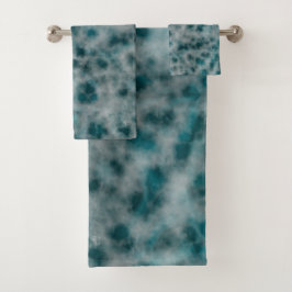 Türkismarmor abstrakt badhandtuch set