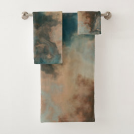 Türkismarmor abstrakt badhandtuch set