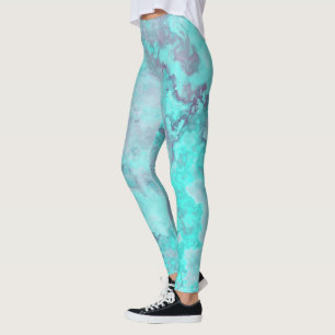 Türkismarmor Abstrakt Rug Leggings