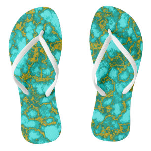 Türkismuster Flip Flops