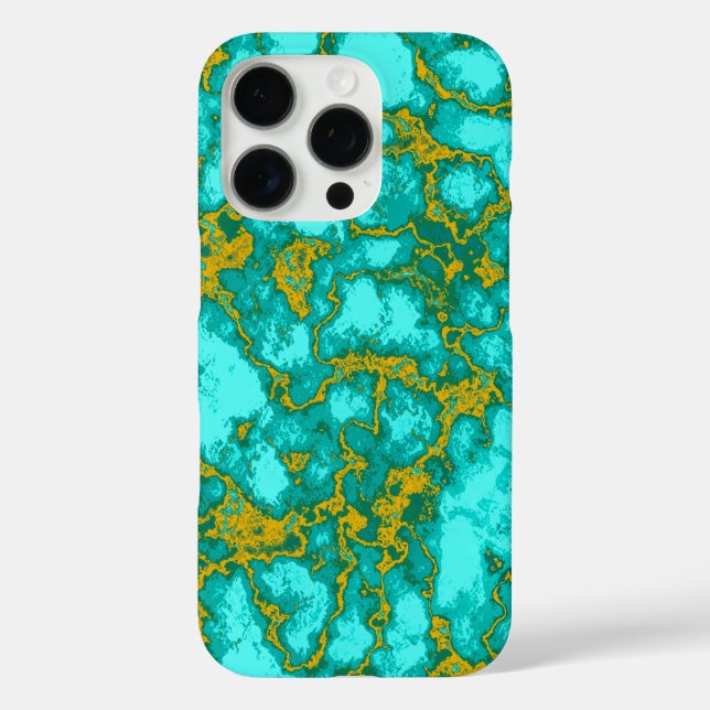 Türkismuster iPhone 16 Pro Hülle (Rückseite)