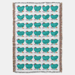 Türkisrot Chinesisches Jahr Zodiac Throw Blanket Decke
