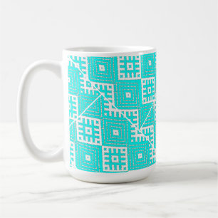Türkisweißes Weißweißes Weißbelarussisches Folklor Kaffeetasse