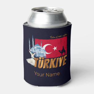 Türkiye Istanbul Vintage Flagge Türkei Souvenir Dosenkühler