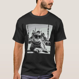 Türkiye Katze in der Blauen Moschee und Sultan Ahm T-Shirt