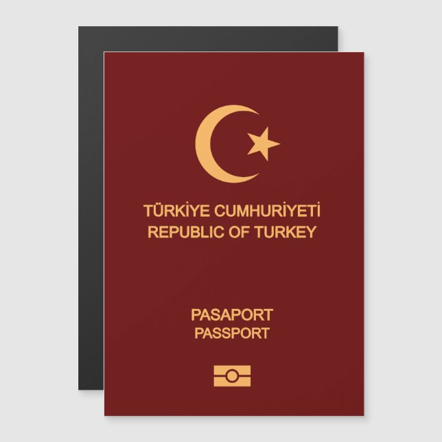 Türkiye passport magneteinladung (Vorne/Hinten)
