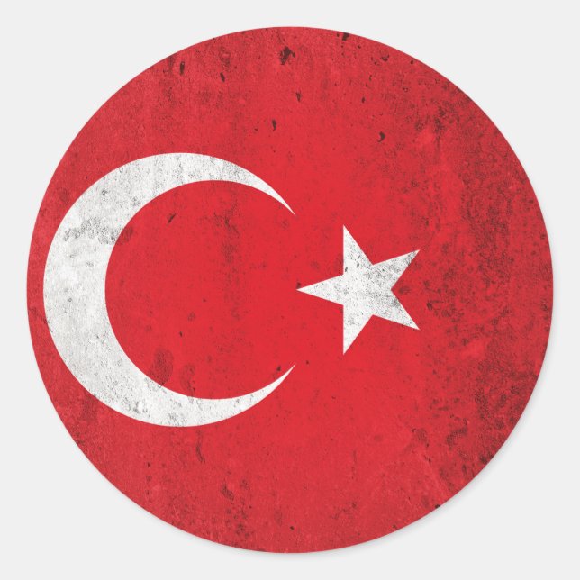 Turkiye Runder Aufkleber (Vorderseite)