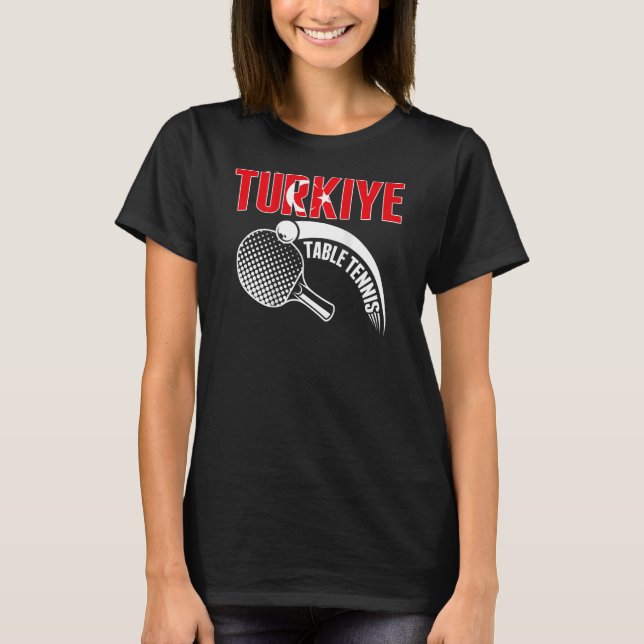 Turkiye Tischtennis Türkei Ping Pong Team Unterstü T-Shirt (Vorderseite)
