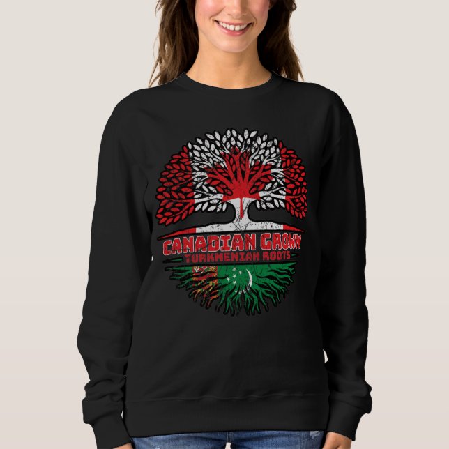 Turkmenistan Baumwurzeln in Turkmenistan Sweatshirt (Vorderseite)