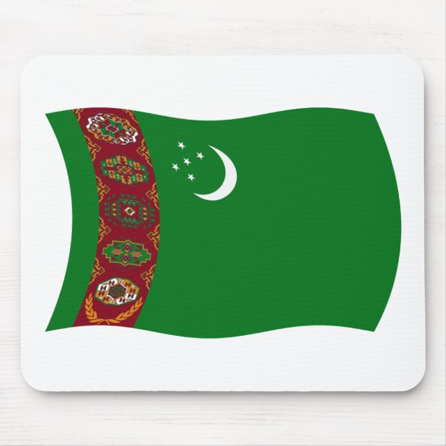 Turkmenistan Flag Mousepad (Vorne)
