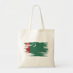 Turkmenistan Flagge Brush Art Tragetasche