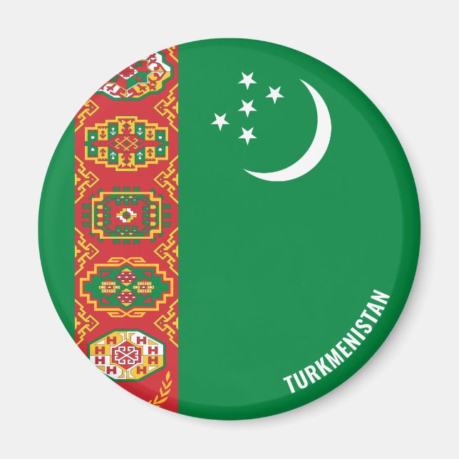 Turkmenistan Flagge Charming Patriotic Magnet (Vorne)