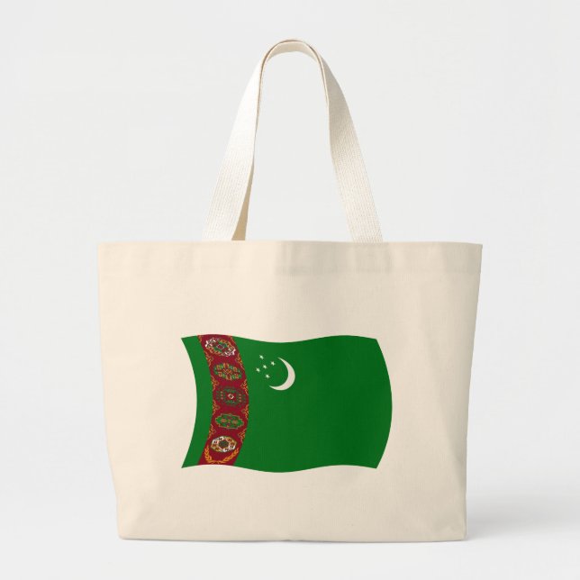 Turkmenistan Flagge Totbeutel Jumbo Stoffbeutel (Vorne)