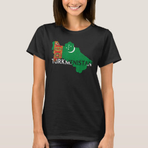 Turkmenistan Landkarte Flaggenstaat Proud Turkmen T-Shirt
