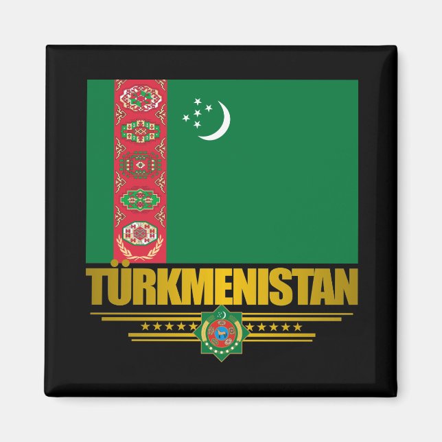 Turkmenistan Pride Magnet (Vorne)